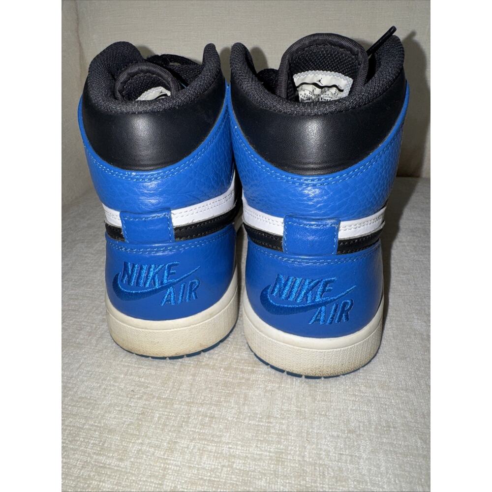 Nike Air Jordan 1 Mid Men Sz 9 332550-400 Soar Blue Black White Shoes No Soles - Picture 8 of 12